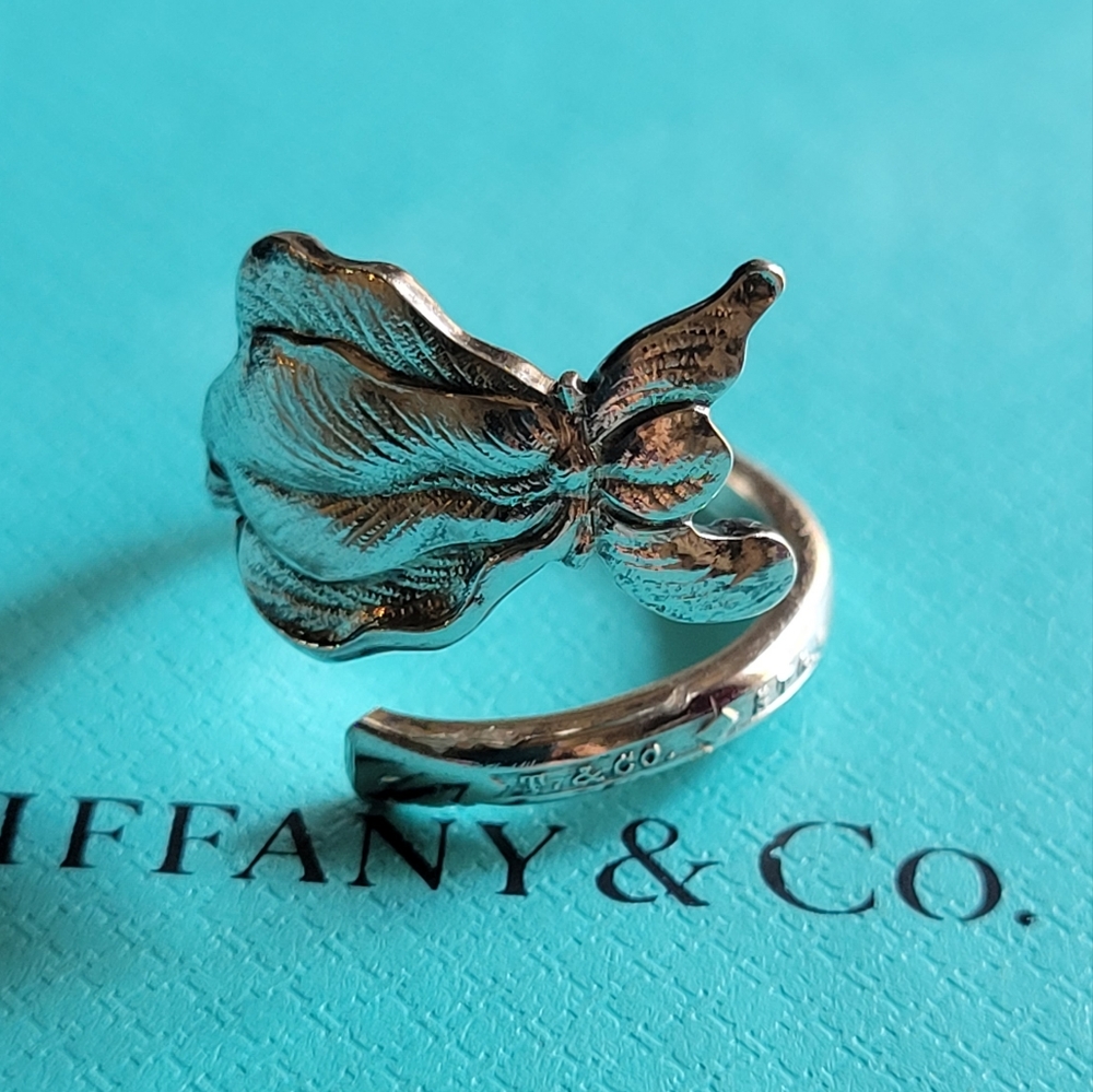 1885 Tiffany &Company IRIS Spoon Ring in Sterling Silver #84
